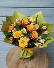 Букет цветов из:  Альстромерии и Розы в Али-Бердуковском