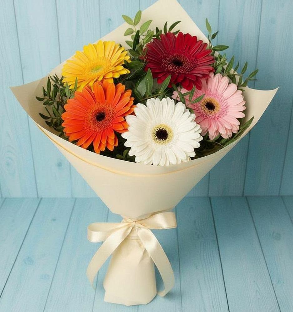 Букет цветов из: Герберы в Али-Бердуковском
