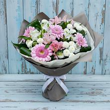 Букет цветов из:  Герберы, Альстромерии и Хризантемы в Али-Бердуковском