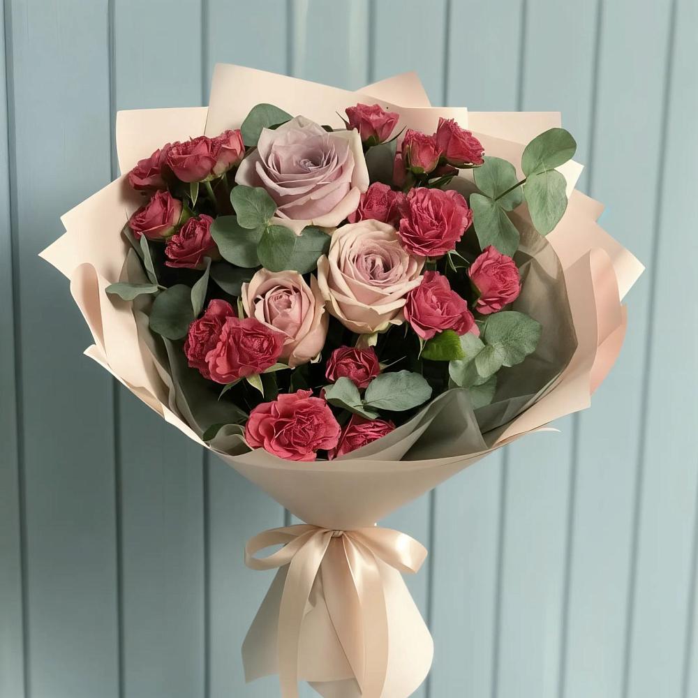 Букет цветов из: Гвоздики и Розы в Али-Бердуковском