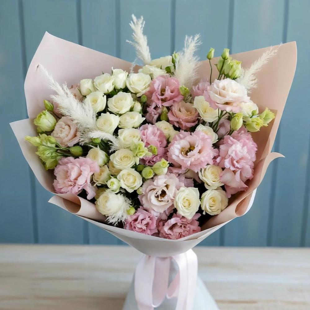 Букет цветов из: Альстромерии и Розы в Али-Бердуковском