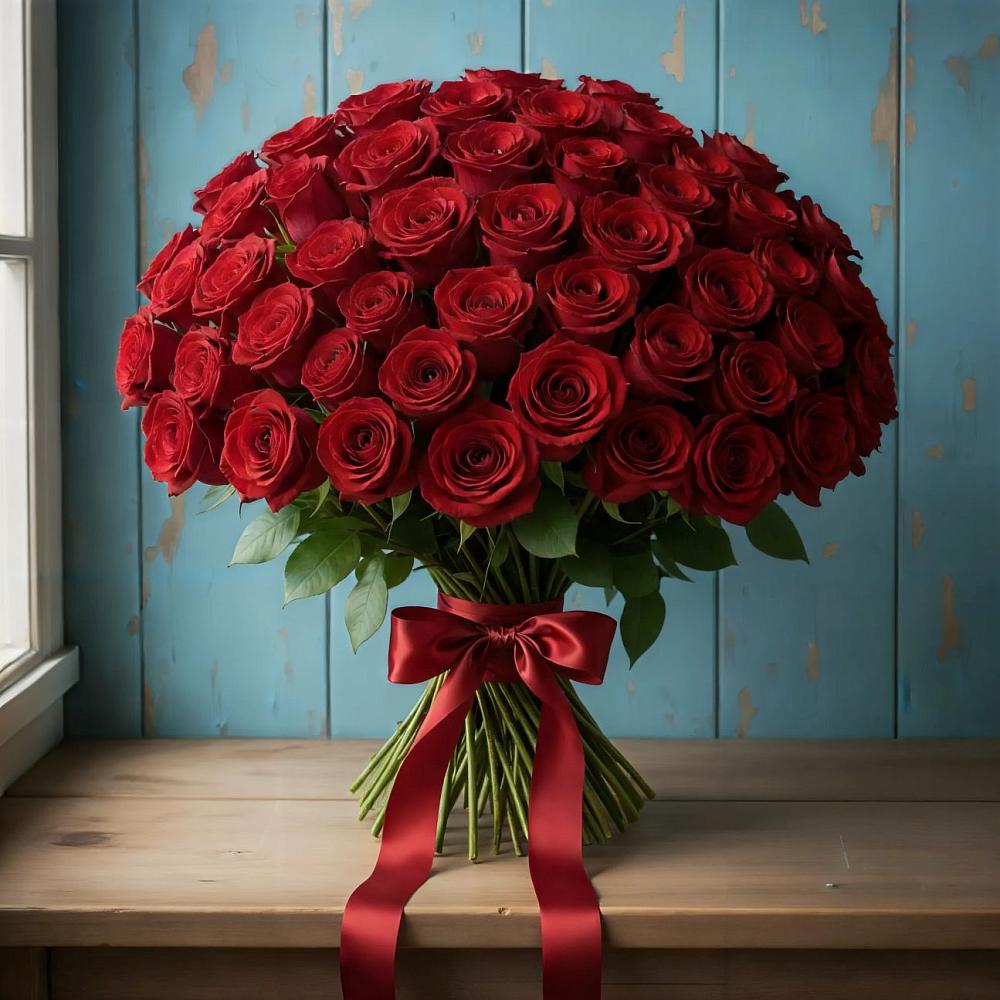 Букет Красные розы Блэк Меджик в Али-Бердуковском