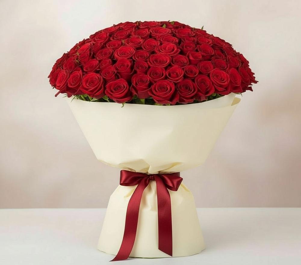 Букет 101 Красная роза Милано в Али-Бердуковском