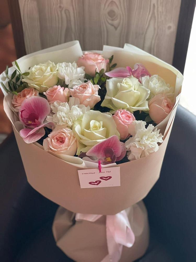 Букет цветов из: Орхидеи, Розы и Гвоздики в Али-Бердуковском