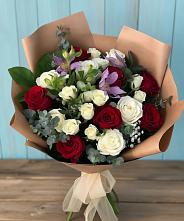 Букет цветов из:  Розы и Альстромерии в Али-Бердуковском