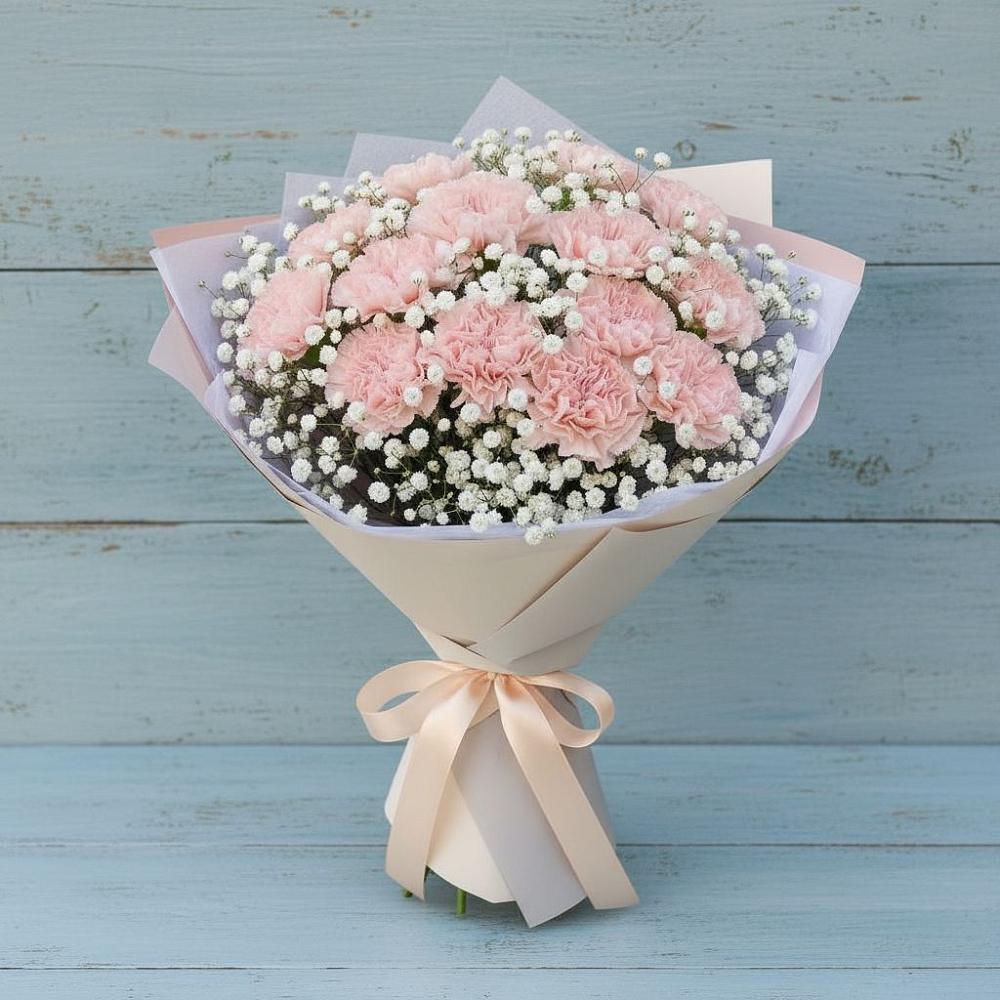 Букет цветов из: Гвоздики в Али-Бердуковском