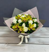 Букет цветов из:  Орхидеи и Розы в Али-Бердуковском