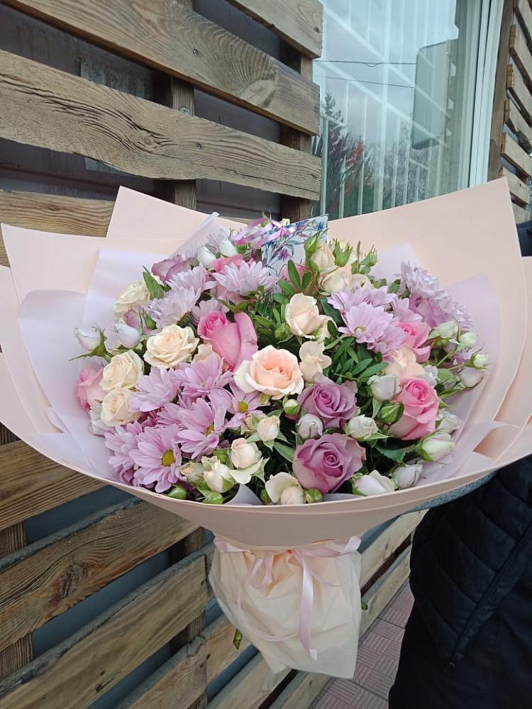 Букет цветов из: Розы и Хризантемы в Али-Бердуковском