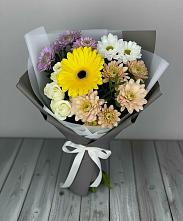 Букет цветов из:  Розы, Герберы и Хризантемы #REPLACE_PRED# Али-Бердуковском