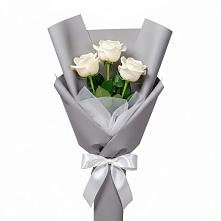 Букет 3 белые розы #REPLACE_PRED# Али-Бердуковском