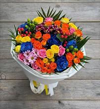 Букет цветов из:  Розы и Хризантемы #REPLACE_PRED# Али-Бердуковском