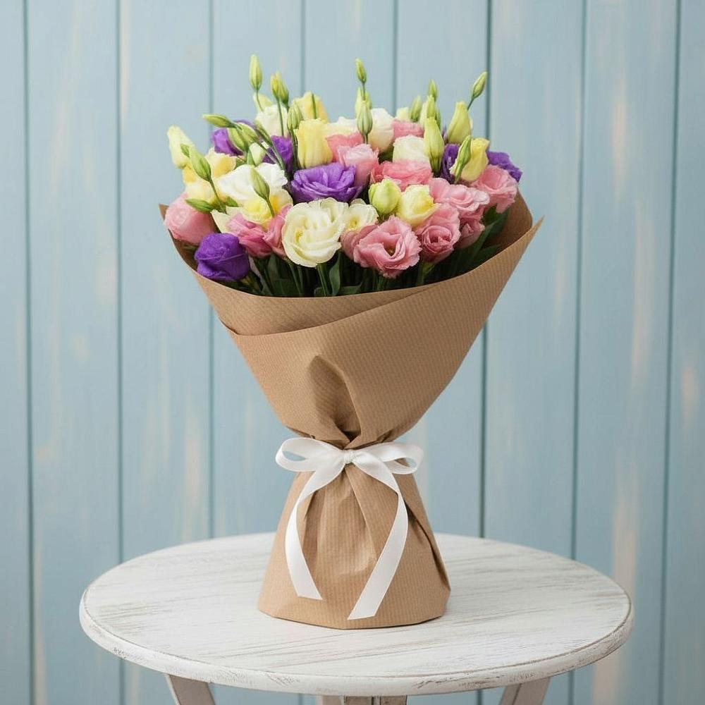 Букет цветов из: Лизиантусы в Али-Бердуковском