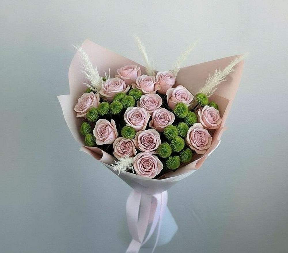 Букет цветов из: Розы и Хризантемы в Али-Бердуковском