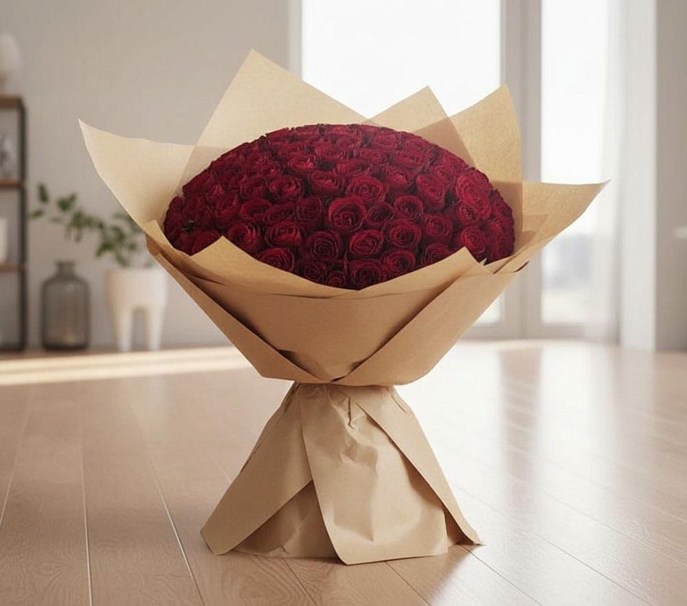 Букет 101 Красная роза в Али-Бердуковском