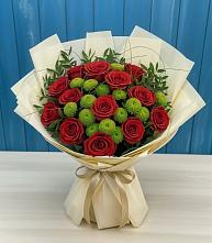Букет цветов из:  Розы и Хризантемы в Али-Бердуковском