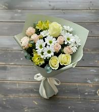 Букет цветов из:  Альстромерии, Розы и Хризантемы #REPLACE_PRED# Али-Бердуковском
