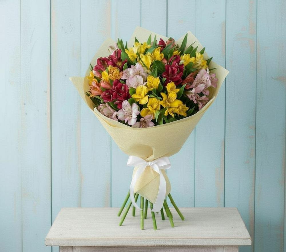 Букет цветов из: Альстромерии в Али-Бердуковском