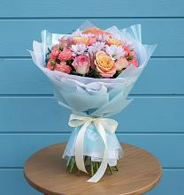 Букет цветов из:  Хризантемы и Розы в Али-Бердуковском