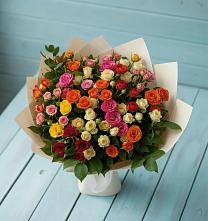 Букет Микс из разноцветных кустовых роз #REPLACE_PRED# Али-Бердуковском